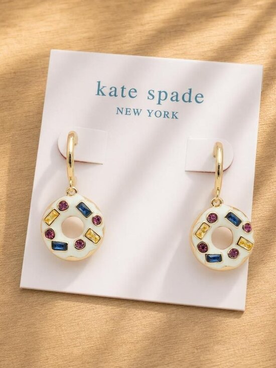 Kate Spade Jewelry - Kate Spade Coffee Break Donut Huggies